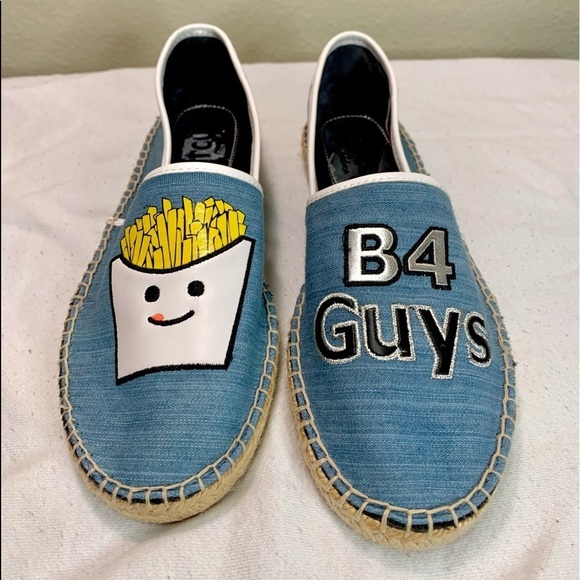 Circus by Sam Edelman Leni "Fries B4 Guys" Blue Espadrille Flats - Size 8.5 - Picture 2 of 7